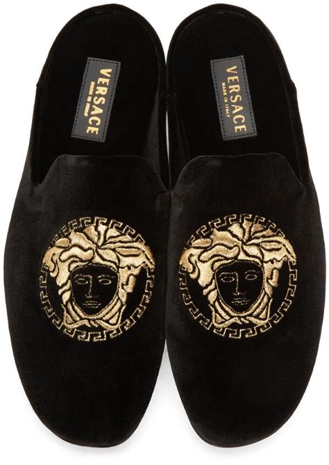 mens versace loafers|versace medusa velvet loafers.